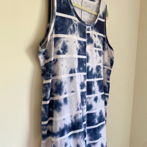 New Directions Studio Blue & White Tie-Dye Sleeveless Tank Top Size XL - Picture 3 of 7